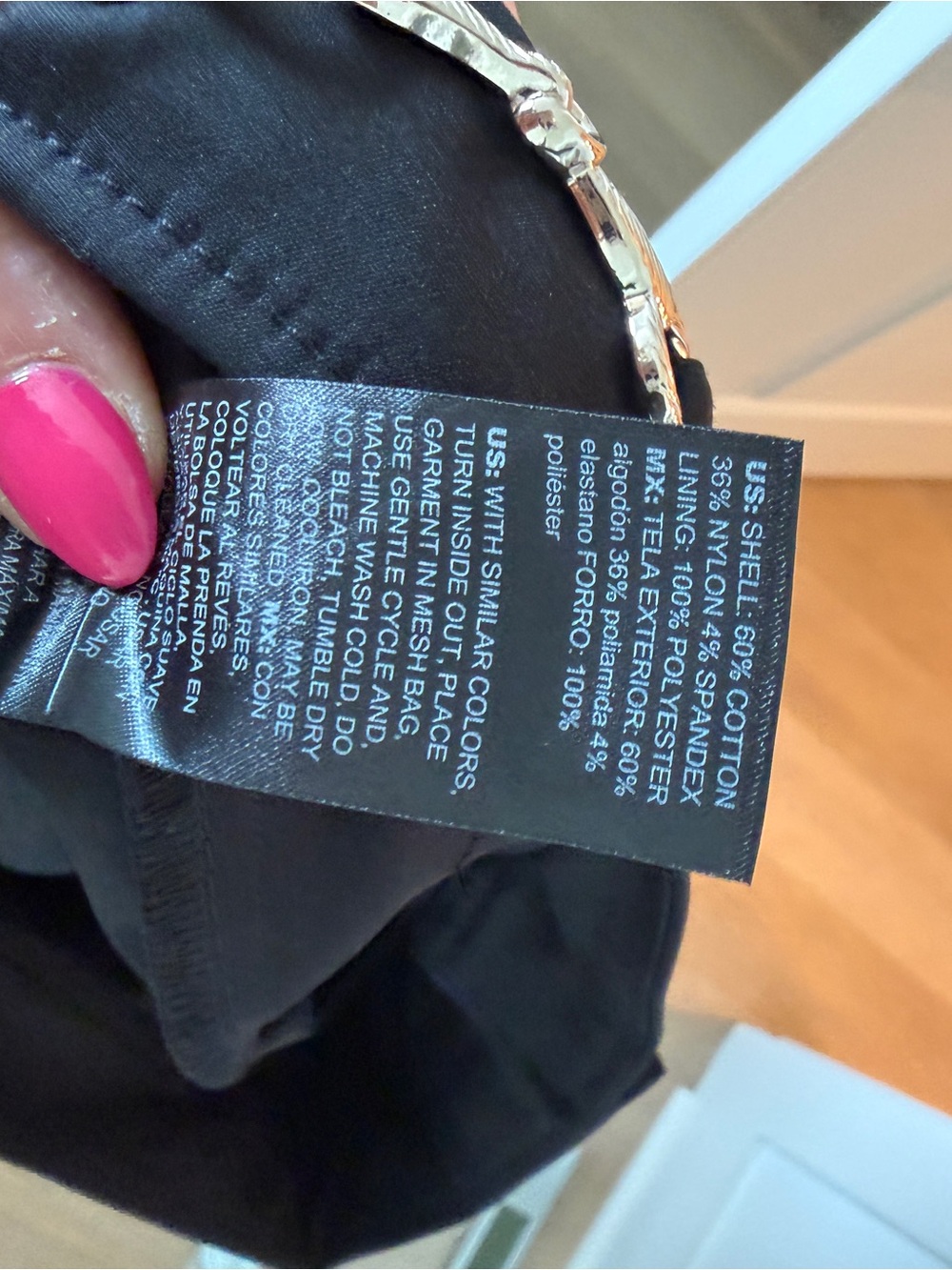 White House Black Market Black Shorts with Metal Ring Detail - Picture 9 of 9